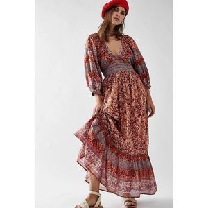 New Free People Golden Hour Border Maxi Dress Size XS